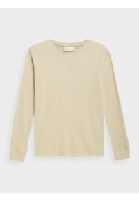 outhorn - Longsleeve z dzianiny waflowej damski. Okazja: na co dzień. Materiał: dzianina. Długość rękawa: długi rękaw. Styl: casual, klasyczny #1