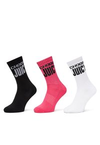 Zestaw 3 par wysokich skarpet damskich Juicy Couture. Wzór: kolorowy
