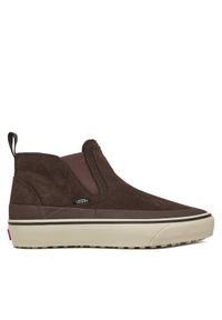 Vans Sneakersy MTE Mid-Slip Insulated VN000DANBRO1 Brązowy. Kolor: brązowy. Materiał: skóra, zamsz