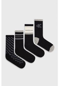 Calvin Klein Skarpetki (4-pack) damskie kolor czarny. Kolor: czarny #1