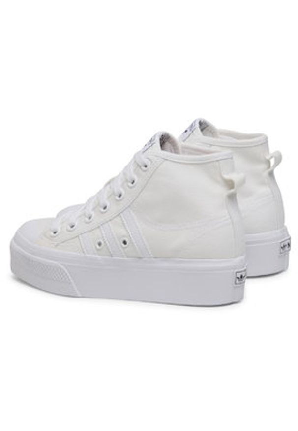Adidas - adidas Sneakersy Nizza Platform Mid W FY2782 Biały. Kolor: biały. Materiał: materiał. Obcas: na platformie