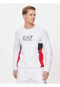 EA7 Emporio Armani Bluza 3DPM14 PJLIZ 1100 Biały Regular Fit. Kolor: biały. Materiał: bawełna #1