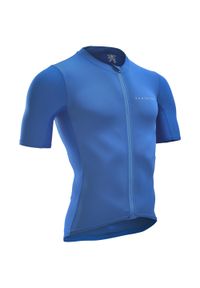 VAN RYSEL - Koszulka rowerowa szosowa Van Rysel Neo Racer. Kolor: niebieski. Materiał: poliester, materiał, elastan