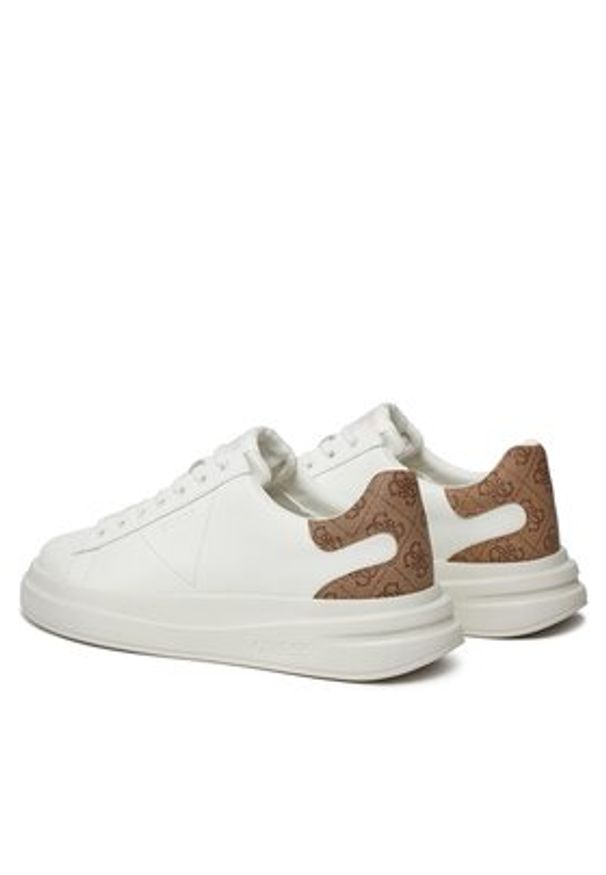 Guess Sneakersy Elba FMPVIB LEA12 Biały. Kolor: biały. Materiał: skóra
