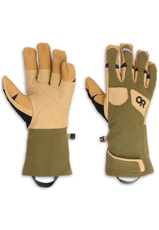 OUTDOOR RESEARCH - Podgrzewane rękawice Outdoor Research Extravert. Kolor: beżowy, wielokolorowy, zielony. Sport: outdoor