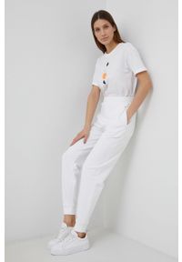 Armani Exchange T-shirt bawełniany 3LYT14.YJ5MZ kolor biały. Kolor: biały. Materiał: bawełna. Wzór: nadruk #4