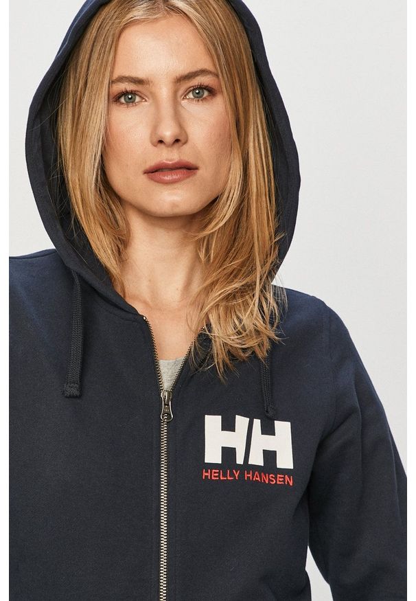 Helly Hansen - Bluza. Okazja: na co dzień. Typ kołnierza: kaptur. Kolor: niebieski. Styl: casual