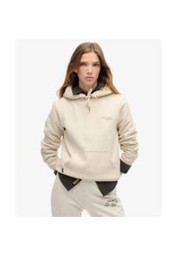 Bluza damska z kapturem Superdry Essential Logo. Typ kołnierza: kaptur. Kolor: beżowy #1