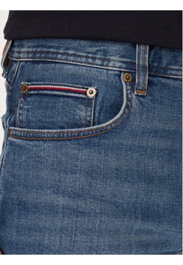 TOMMY HILFIGER - Tommy Hilfiger Szorty jeansowe Brooklyn MW0MW35172 Niebieski Straight Fit. Kolor: niebieski. Materiał: bawełna