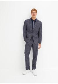 bonprix - Koszula biznesowa ze stretchem, Slim Fit. Okazja: na spotkanie biznesowe. Kolor: niebieski. Materiał: bawełna, materiał. Długość rękawa: długi rękaw. Długość: długie. Styl: biznesowy #3