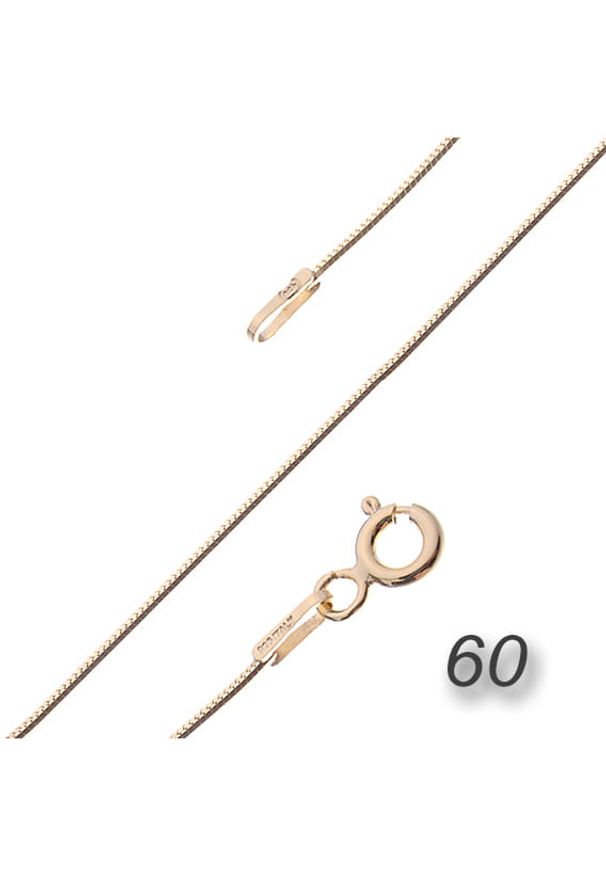 Braccatta - GOLD, łańcuszek srebrny, pozłacany, żmijka 60. Materiał: srebrne, pozłacane. Kolor: srebrny. Wzór: ze splotem