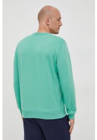 GAP bluza męska kolor zielony z kapturem z nadrukiem. Typ kołnierza: kaptur. Kolor: zielony. Materiał: dzianina. Wzór: nadruk