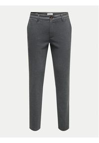 Only & Sons Chinosy 22031061 Szary Slim Fit. Kolor: szary. Materiał: syntetyk #3