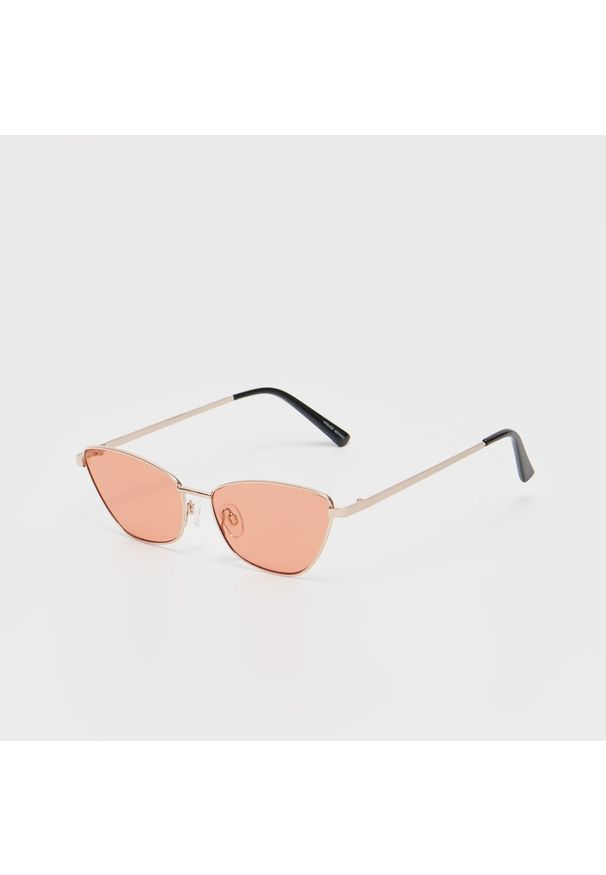 House - Okulary przeciwsłoneczne z kolorowymi szkłami - Pomarańczowy. Kolor: pomarańczowy. Wzór: kolorowy