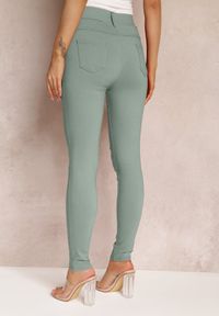 Renee - Zielone Spodnie Skinny z Talią High Waist Malga. Stan: podwyższony. Kolor: zielony. Długość: długie #4