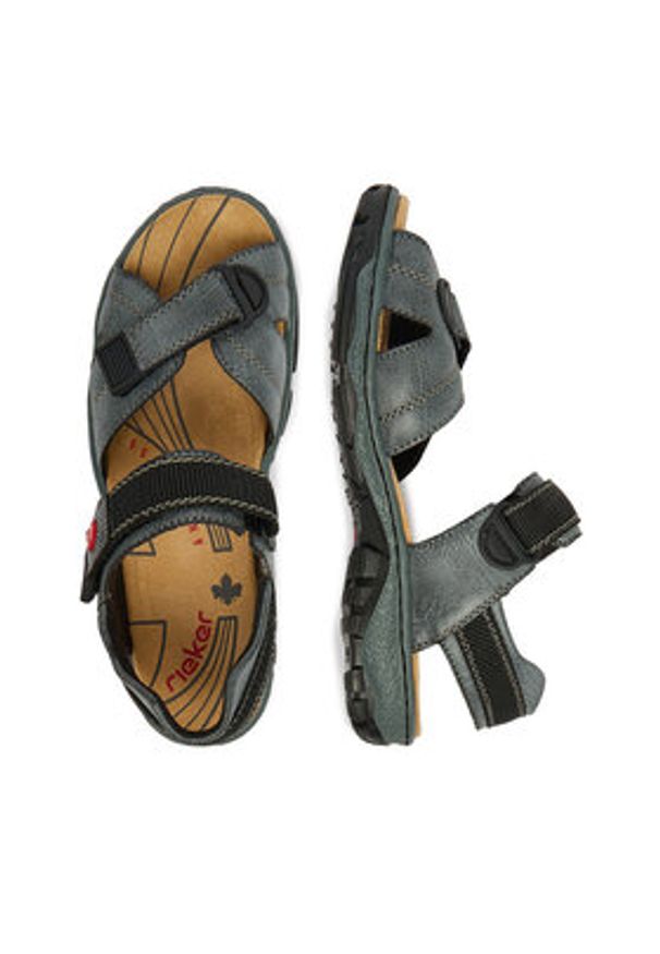 Rieker Sandały CEO-68851-14 Niebieski. Kolor: niebieski. Materiał: skóra