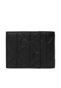 Calvin Klein Portfel Xl Emblem Aop Emboss Trifold LV04D1235G Czarny. Kolor: czarny. Materiał: skóra #2