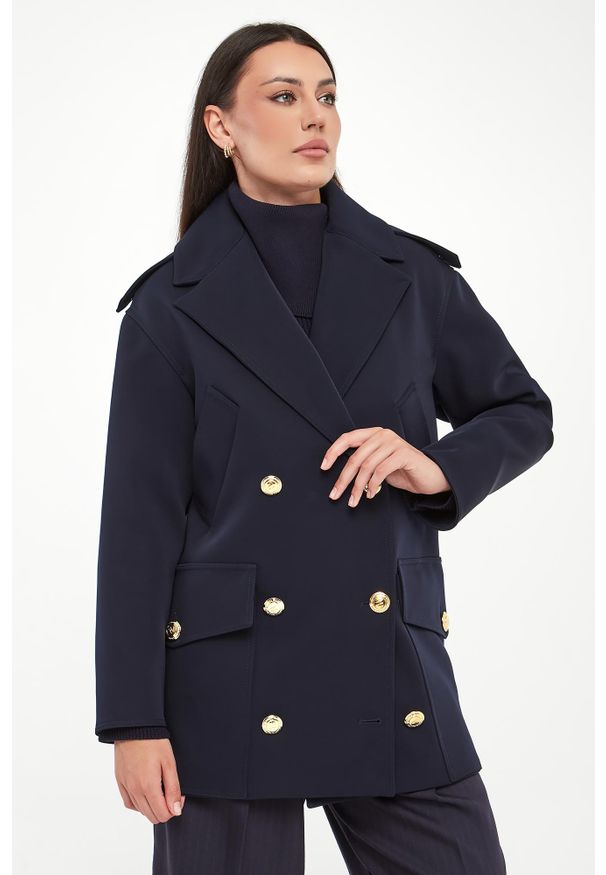 Elisabetta Franchi - Płaszcz damski ELISABETTA FRANCHI