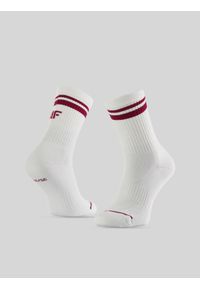 4f - 4F Skarpetki tenisowe długie (2-pack) damskie - białe 39-42. Kolor: biały. Materiał: prążkowany. Wzór: prążki. Sport: tenis #1