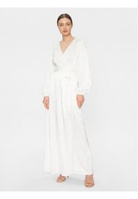 YAS Sukienka wieczorowa 26030290 Biały Regular Fit. Kolor: biały. Materiał: syntetyk. Styl: wizytowy