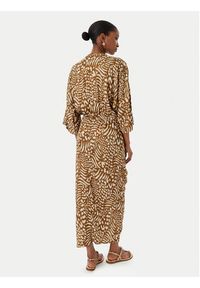 LOLA CASADEMUNT Sukienka letnia LS2616031 Brązowy Relaxed Fit. Kolor: brązowy. Materiał: wiskoza. Sezon: lato #4