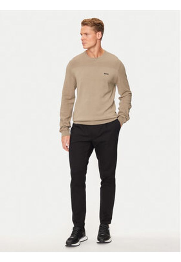 BOSS Sweter Momentum-X_Cn 50498559 Beżowy Regular Fit. Kolor: beżowy. Materiał: syntetyk