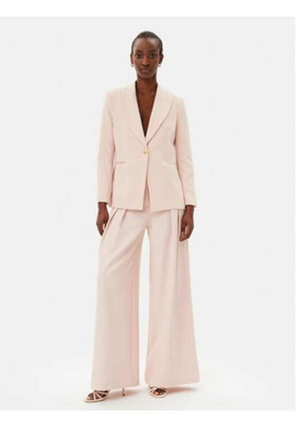 Maryley Marynarka 25EB187/M27/43PY Różowy Regular Fit. Kolor: różowy. Materiał: syntetyk