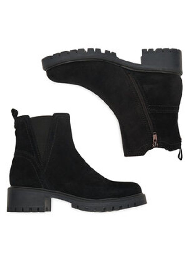 Lasocki Botki CEO-WI16-D-466-02 Czarny. Kolor: czarny. Materiał: nubuk, skóra