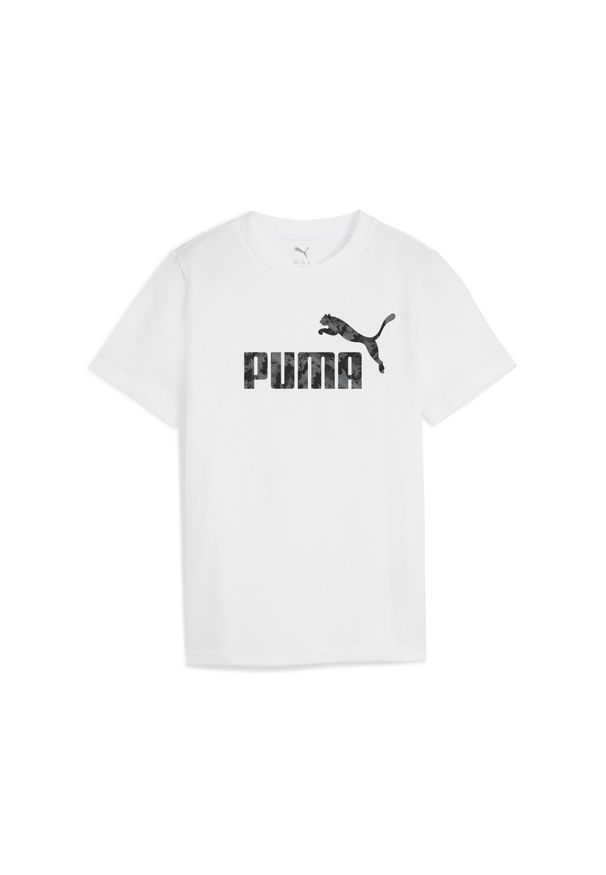 Puma - Młodzieżowa koszulka Essentials Camo PUMA. Kolor: biały. Sport: joga i pilates