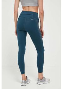 adidas Performance legginsy do biegania DailyRun kolor zielony z nadrukiem. Kolor: zielony. Materiał: materiał, skóra. Wzór: nadruk #4