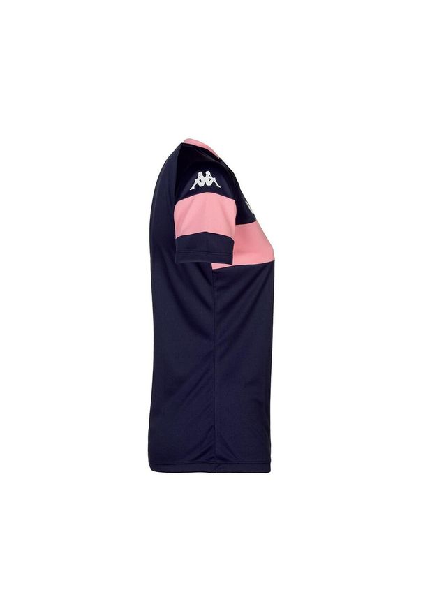 Damski jersey Kappa Dareta. Kolor: różowy, niebieski, wielokolorowy. Materiał: jersey. Sport: fitness, piłka nożna