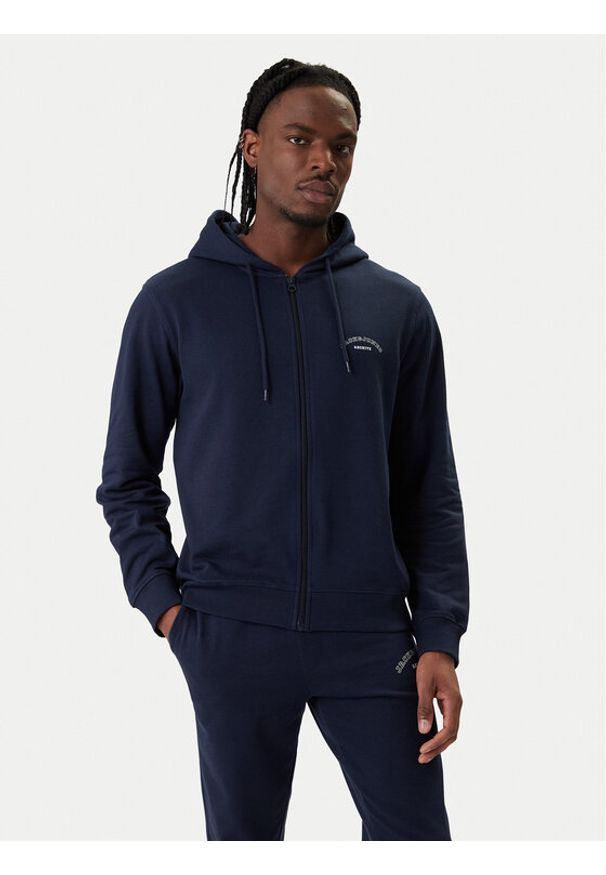 Jack & Jones Bluza College Logo 12288363 Granatowy Regular Fit. Kolor: niebieski. Materiał: bawełna