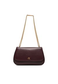 Calvin Klein Torebka Ck Convertible Chain Medium Bag LV04F3171G Bordowy. Kolor: czerwony. Materiał: skórzane #2