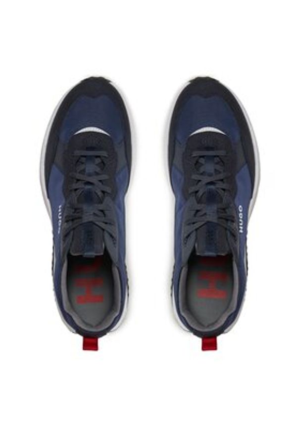 Hugo Sneakersy Kane 50504379 10253138 01 Granatowy. Kolor: niebieski. Materiał: skóra