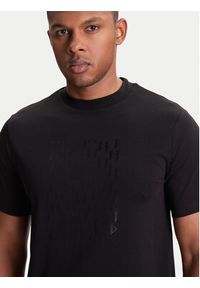 Karl Lagerfeld - KARL LAGERFELD T-Shirt 755037 553235 Czarny Regular Fit. Typ kołnierza: dekolt w karo. Kolor: czarny. Materiał: bawełna