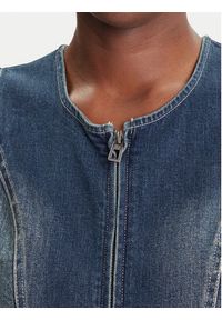 Desigual Sukienka jeansowa Poplin 25WWVD03 Granatowy Regular Fit. Kolor: niebieski. Materiał: bawełna