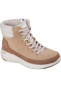 skechers - Buty damskie Skechers Glacial Ultra Autumn Days. Kolor: brązowy. Materiał: zamsz, materiał. Sport: fitness #1