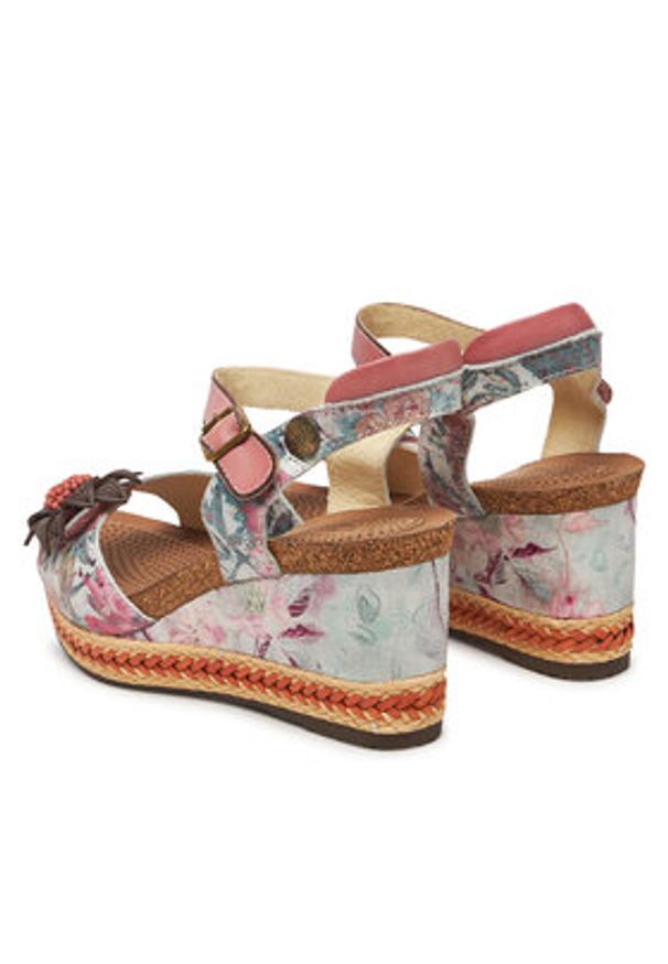 Laura Vita Espadryle Facyo 06 Kolorowy. Materiał: skóra. Wzór: kolorowy