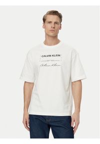 Calvin Klein Jeans T-Shirt LV04RE827G Biały Regular Fit. Kolor: biały. Materiał: bawełna #1