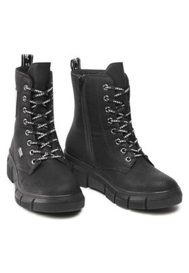 Rieker Trzewiki X3410-00 Czarny. Kolor: czarny. Materiał: skóra