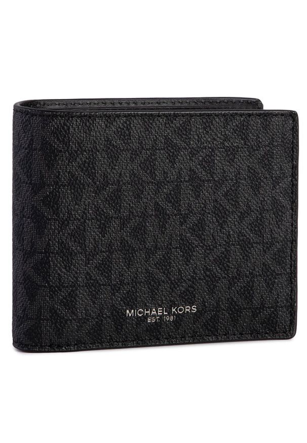Michael Kors Portfel Greyson 39F9LGYF5P Czarny. Kolor: czarny. Materiał: skóra