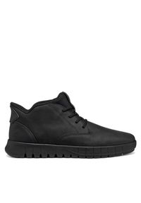 Geox Sneakersy U Flextride Plus U56MAB 000FF C9999 Czarny. Kolor: czarny. Materiał: skóra