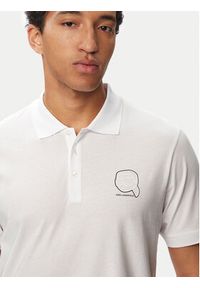 Karl Lagerfeld - KARL LAGERFELD Polo 745025 563224 Biały Regular Fit. Typ kołnierza: polo. Kolor: biały. Materiał: bawełna #5