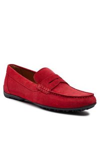 Geox Mokasyny U Kosmopolis + Grip U35CFB 00020 C7000 Czerwony. Kolor: czerwony. Materiał: zamsz, skóra