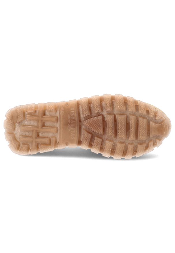 Półbuty damskie Hispanitas, ze skóry naturalnej z tekstylnymi wstawkami z siateczki wsuwany krój metalowa ozdoba na podbiciu, beżowe, SHV264834 Sumat. Kolor: beżowy. Materiał: skóra. Szerokość cholewki: normalna. Wzór: aplikacja. Sezon: wiosna, lato. Styl: elegancki