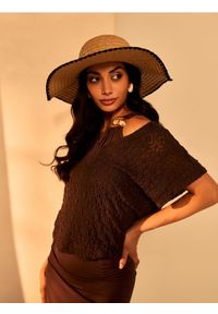 Sinsay - Pleciony kapelusz - beżowy. Kolor: beżowy #1