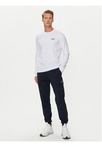 EA7 Emporio Armani Spodnie dresowe 8NPP67 PJVRZ 0562 Granatowy Regular Fit. Kolor: niebieski. Materiał: bawełna #4