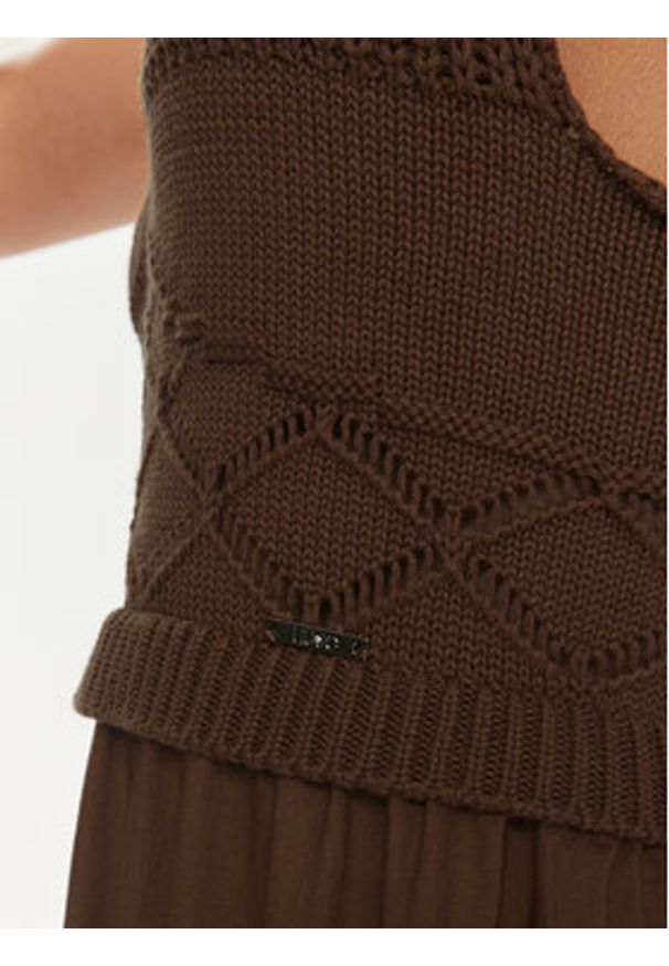 Liu Jo Sukienka letnia MA4070 MA23A Brązowy Regular Fit. Kolor: brązowy. Materiał: bawełna. Sezon: lato