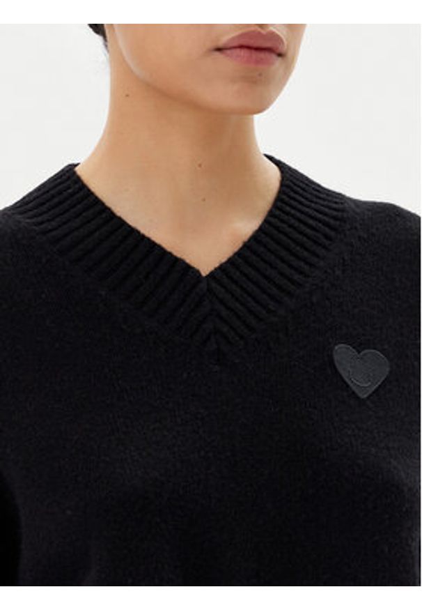 Hugo - HUGO Sweter Scutie 50543059 Czarny Relaxed Fit. Kolor: czarny. Materiał: syntetyk