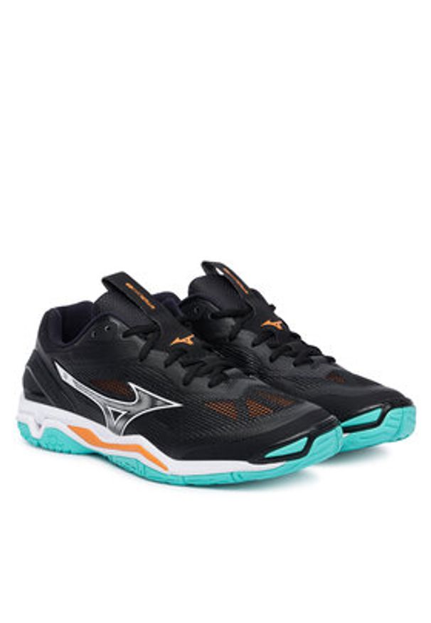 Mizuno Buty halowe Wave Stealth 6 X1GA2430 Czarny. Kolor: czarny. Materiał: skóra. Model: Mizuno Wave